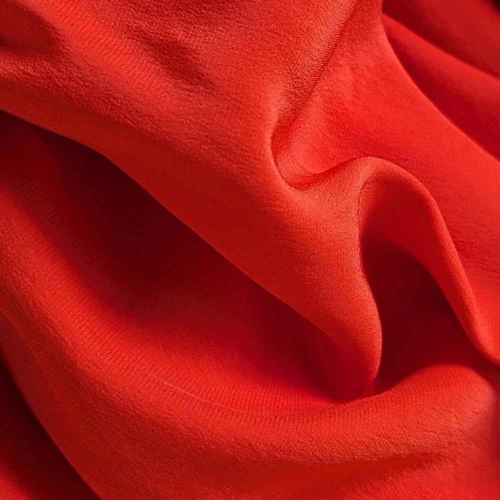 Rag & Bone Lora 100% Silk Surplice Wrap Blouse Battle Red Sz XS